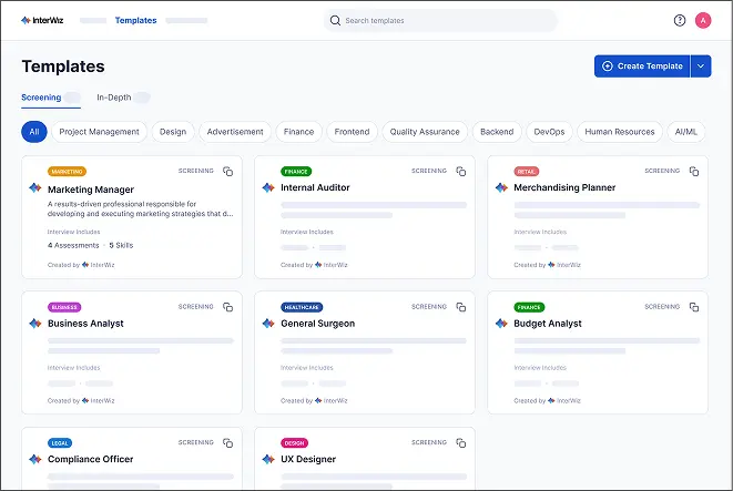 Conduct structured AI screening